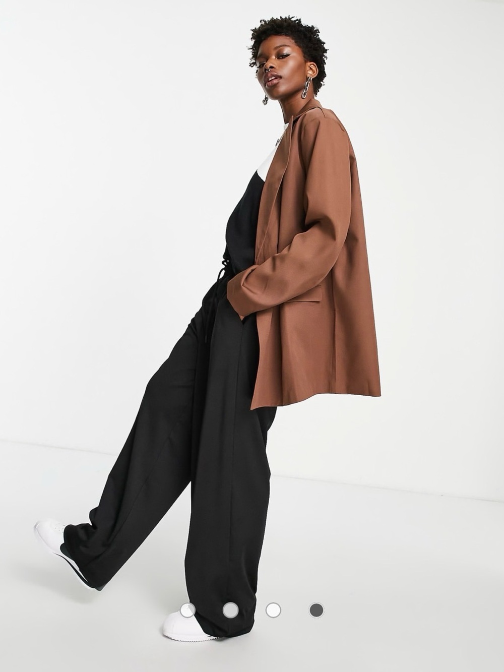 ASOS Heartbreak Brown Oversized Boyfriend Blazer